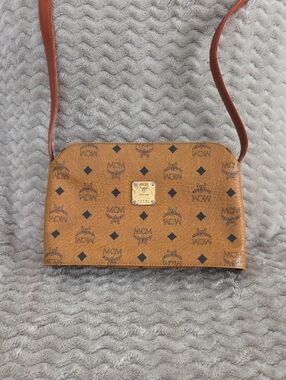 MCM Brown Visetos Monogram Crossbody Bag